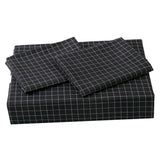 Max 3pcs Set Duvet Cover Pillowcase Bedding Set 229 x 229cm Black Grid