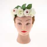 Maxbell Beach Headband Flower Hair Wreaths Wedding Headwear Headpiece Beige