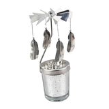 Maxbell Romantic Rotating Candle Holder Candlestick for Home Ornament Leaves