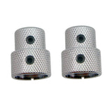 Max 2pcs Electric Guitar Bass Dual Concentric Volume Tone Control Knobs Silver