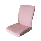 Max Solid Color Dining Chair Cover Seat & Back Protector with Zipper Pink