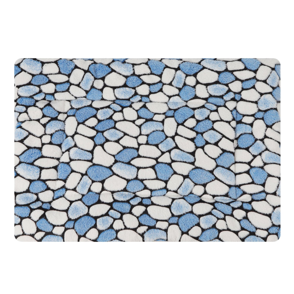 Maxbell 3D Printed Pet plush Seat Cushion Sand Mat Pet Sleeping Bed Nest Pebble Blue