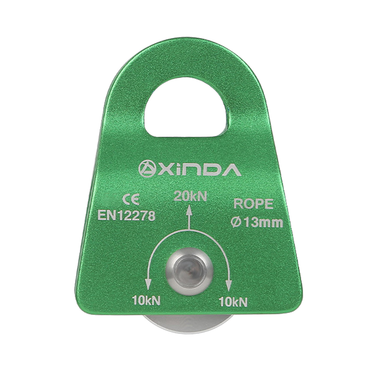 Maxbell 20KN General Purpose Mobile Pulley for Rock Tree Climbing 13mm Rope Pulley Green
