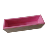 Max Maxb Flexible Rectangular Soap Silicone Loaf Mold Wood Box for 32oz Soap  Pink