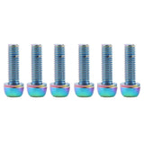 Maxbell 6 Pieces Bicycle Stem Bolts Ultralight Road Mountain Bike Screw 25x5.88mm