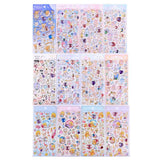 Maxbell 12 Sheets Scrapbooking Stickers Crystal Decorative Transparent DIY Craft