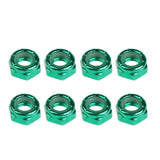 Maxbell 8pcs Skateboard Truck Wheel Axle Screw Nuts Longboard Accessories Green