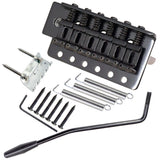 Maxbell 6 String Flat Saddle Tremolo Bridge System for FD ST Electric Guitar  Black