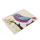 Maxbell Bird Priting Insulation Bowl Plate Placemat Dining Pad Western Table Mats 2