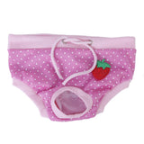 Maxbell Female Pet Dog Sanitary Pant Panty Diaper Brief Size M - Pink with white dots
