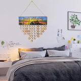 Max DIY Wooden Board Reminder Calendar with 50pcs Round Disc Family Celebrations