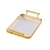 Maxbell coffee servings Tray Perfume Candle Tray Keys for Countertop Bedroom Entrance Aureate large