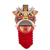 Maxbell Chinese Spring Festival Lion Dance DIY Crafts Kit for Holiday New Year Decor Red