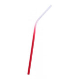 Max Stainless Steel Gradient Color Drinking Straw Sucker 6mm Red Bent