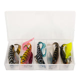 Maxbell 5x Head Soft Fishing Lure Tackle Kit with Box for Redfish Walleye Bass