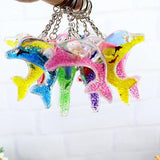 Maxbell Dolphin Shaped Oil Leakage Timer Key Chain Kids Toy Gift Party Favors Purple
