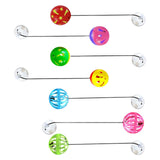 Maxbell 7Pcs Toy Bell Balls with Sucker Pet Supplies for Lizards Reptiles Chinchilla