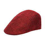 Maxbell Beret Hat Classic Peaked Hat Casual Male Newsboy Hat for Golf Outdoor Hiking Red