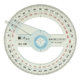 Maxbell All Circular 10 cm Plastic 360 Degree Protractor Pointer Ruler Angular Viewer Swing Arm School Office Supplies