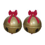 Maxbell 2x Christmas Bell with Red Bow Pendant for Holiday christmas Tree