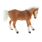 Maxbell Simulation Faux Fur Animal Model Toy Figures Home Decor Light Brown Horse