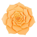 Maxbell DIY Rose Paper Flowers Wall Art Backdrop Wedding Birthday Party Decor Orange