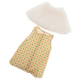 Maxbell Cute Short Skirt & Cape for 18inch Dress Up Accs Orange Flower