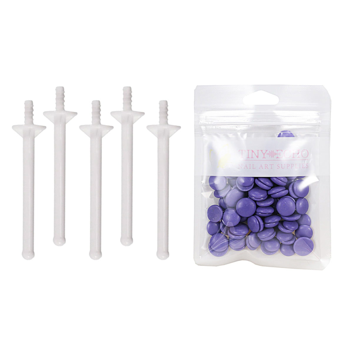 Maxbell 1Bag Depilatory Wax Waxing Beads Hair Removal Set & 5x Applicator Lavender