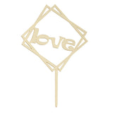 Max Romantic Love Letters Acrylic Wedding Cake Topper Party Supplier Gold