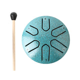 Maxbell Steel Tongue Drum Ethereal Drum 3 inch 6 Tone Hand Pan for Concert Gifts Blue