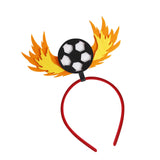 Maxbell Football Party Hair Hoop Headpiece Hairband Soccer Headband Hair Accessory Flame