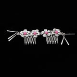 Maxbell 2pcs Retro Ancient Chinese Hair Accessories Hair Comb Clips Hair Pin Pink