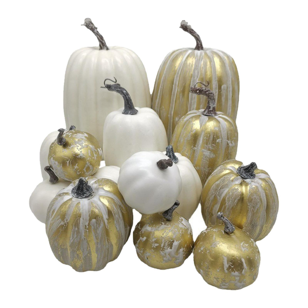 Maxbell 14 Pieces Artificial Pumpkins Foam Crafts Display for Thanksgiving Holiday