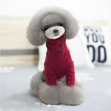 Maxbell Pet Clothes Warm Autumn Winter Dog Cotton Bottoming Shirt L Wine Red