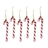 Maxbell 6x Christmas Tree Candy Cane Crutch Decoration Gift for New Year Xmas Home Red