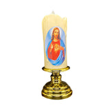 Maxbell Flameless Electronic Candles Lamp LED Prayer for Larterns Wedding Decoration Jesus
