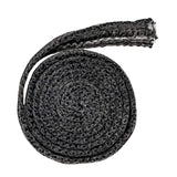 Maxbell Stove Gasket Tape Black Gasket Cord Fiberglass Stove Door Seal Tape for Door 2mmx15mmx300cm
