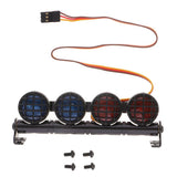 Max 4 LED Light Bar Bright Lamp for SCX10 90046 D90 Traxxas TRX4 1/10  Red blue