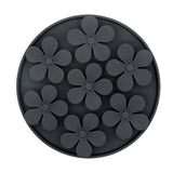 Maxbell Lick Mat for Dogs and Cats Flower Treat Pad Slow Feeder Toy Dark Gray
