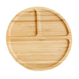Maxbell Creativity Divided Bamboo Round Square Bowls Plates Kids Tableware Round S