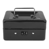 Max Mini Portable Steel Locking Cash Box Security Storage Coin Check Black