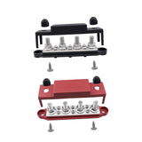 Maxbell Power Distribution Block Bus Bar Terminal Block for Solar Wiring Marine Black Red M8 5 16