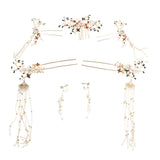 Maxbell 1 Suit Wedding Hair Comb Hairpins Earrings Jewelry Chinese Hair Accessories