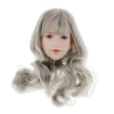Maxbell 1/6 Female Soldiers Head Sculpt for 12inch Action Figures Gray Curls Hair