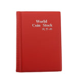 Max Maxb 120 Grids Coins Souvenir Coins Currency Collector PU Album Book  Red