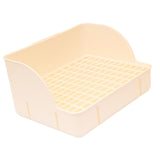 Maxbell Rabbit Litter Box Pee Pan Tray Pet Toilet for Small Animals Chinchillas Rats white pp mesh