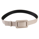 Max Womens Chic Waistband Wide Cinch Belt with Fashion Metal Square Buckle Beige