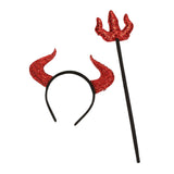 Maxbell Kids Halloween Horn Headband Set Glitter Gift Favors for Entertainment