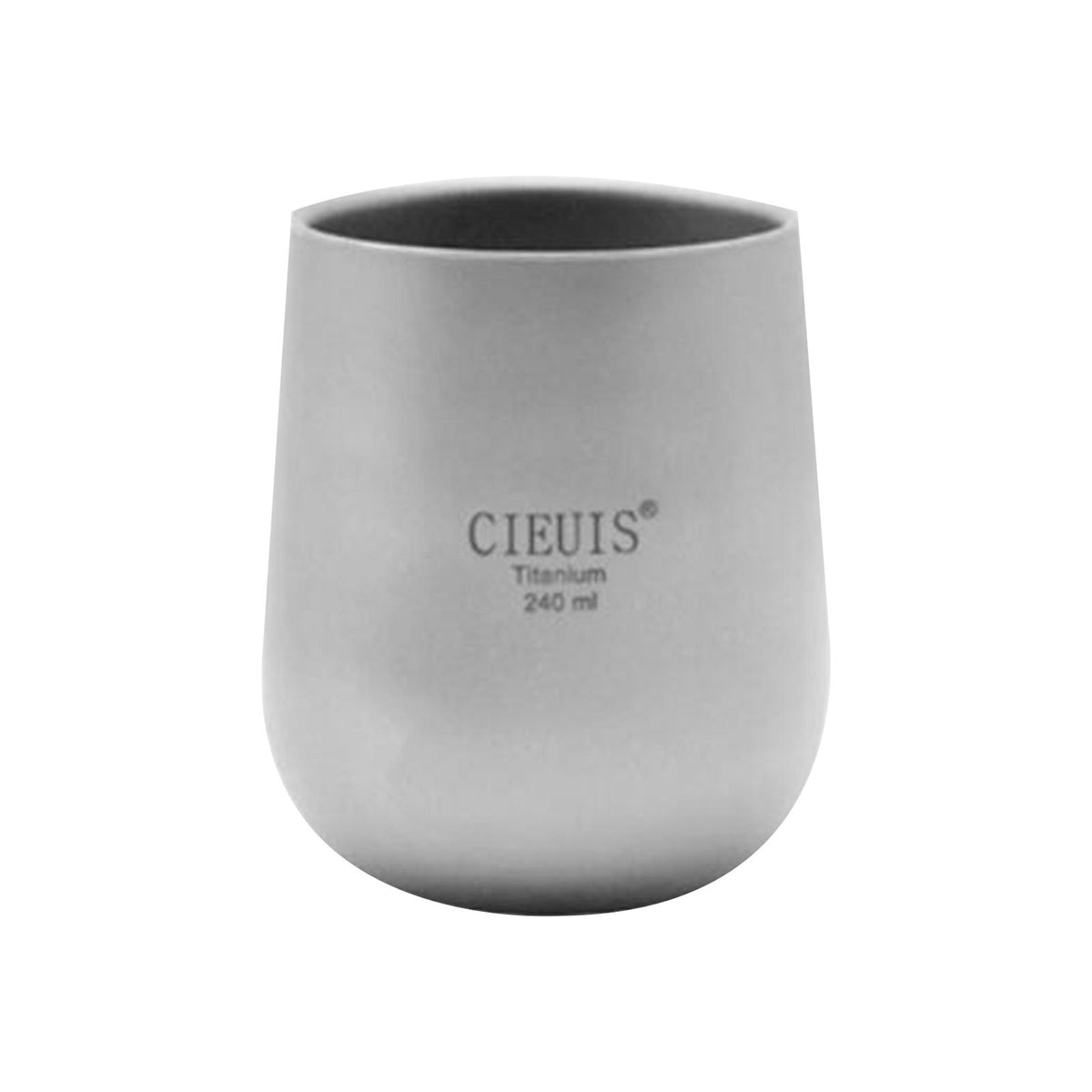 Maxbell Camping Water Mug Double Wall Titanium Cup for Outdoor Backpacking Travel 240ML