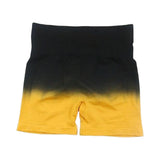 Maxbell Summer Yoga Shorts Elastic Butt Lifting Underwear Sports Shorts for Training Yellow Small
